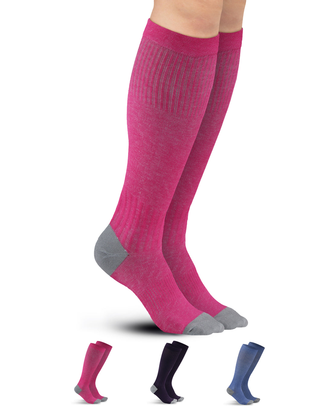 Pembrook Bamboo Light Compression Socks: 3 Pairs  | 8-15 mmHg