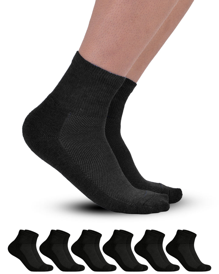 Set of black ankle socks with a plain background