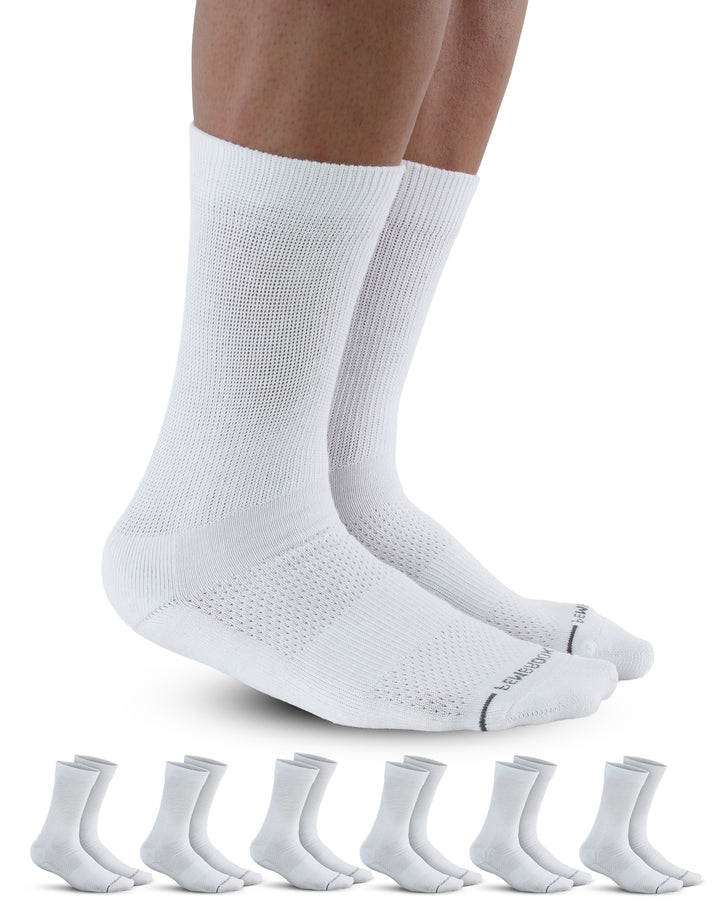 Pembrook Crew Diabetic Socks for Men: 6 Pairs