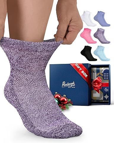 Pembrook Ankle Diabetic Socks: 6 Pairs