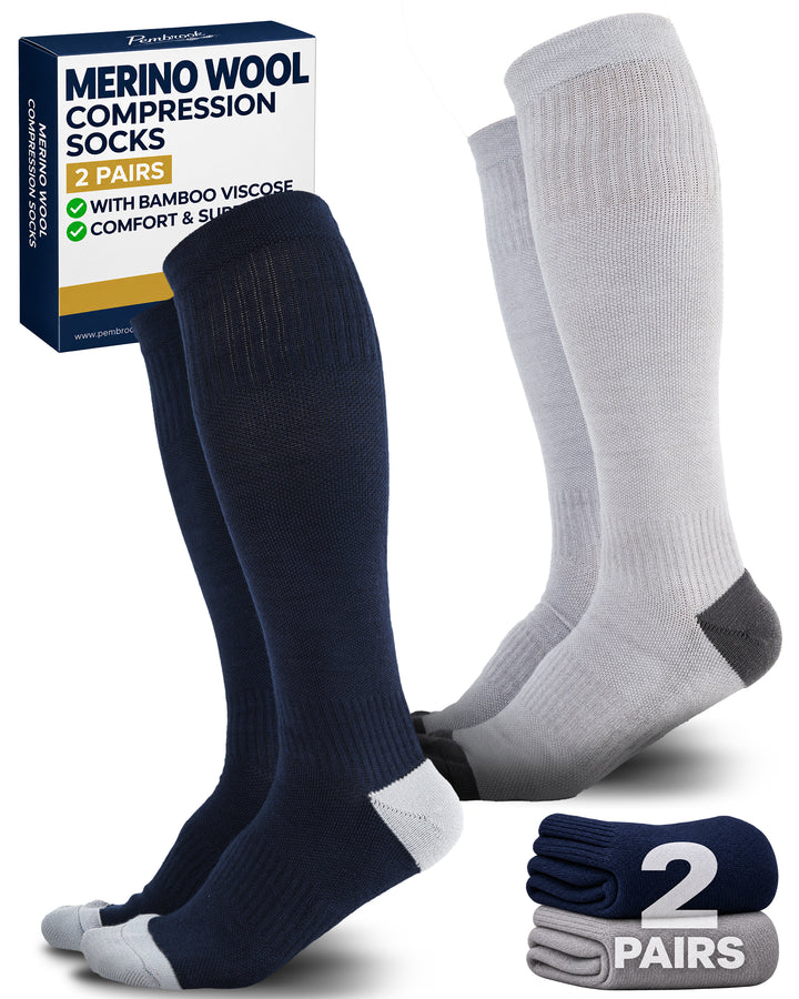 Pembrook Merino Wool Compression Socks