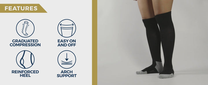 Pembrook Light Compression Socks for Men &amp; Women - 3 Pairs | 8-15 mmhg