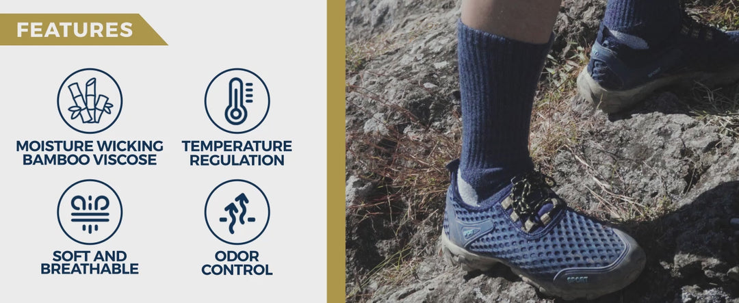 Pembrook Bamboo Crew Work Socks: 3 Pairs