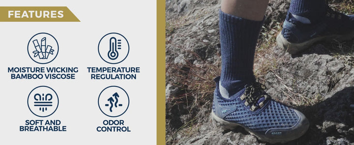 Pembrook Bamboo Crew Work Socks: 3 Pairs