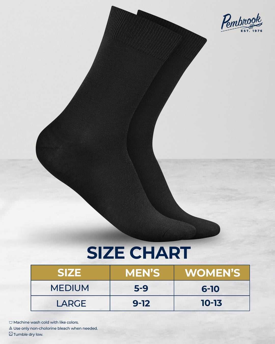 Pembrook Diabetic Dress Socks for Men: 4 Pairs