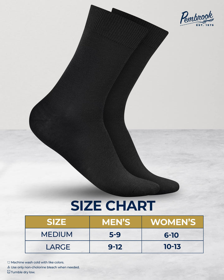 Pembrook Diabetic Dress Socks for Men: 4 Pairs
